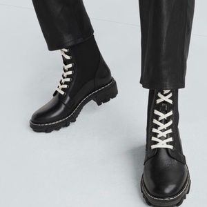 Rag & Bone Shiloh Combat Leather Boots In Black  Size: 37 very gently used